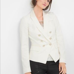 White Double-Breasted Blazer Jacket Size 00